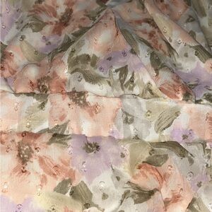 Lush Floral Midi Dress - Pink, Purple, Green